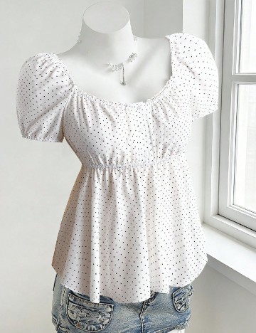 Bluza SHEIN CURVE, alb