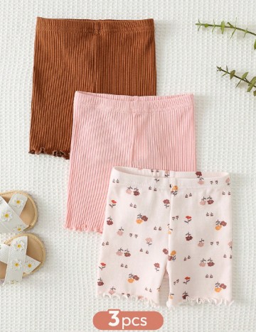 Set pantaloni 3 bucati Shein Kids, mix culori