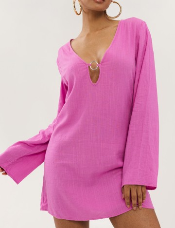 Rochie scurta Dancing Leopard, roz