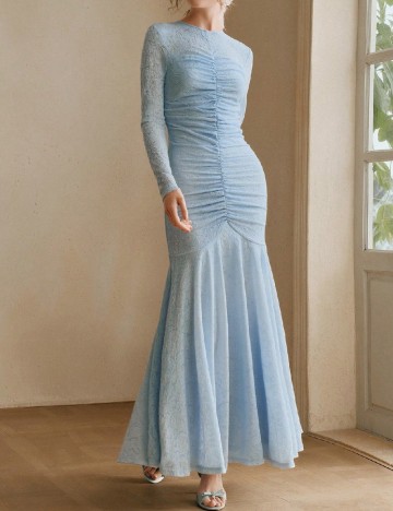 Rochie lunga Anewsta, albastru