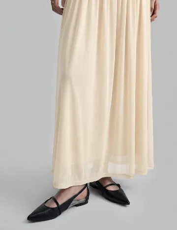 Rochie lunga Ontre, crem