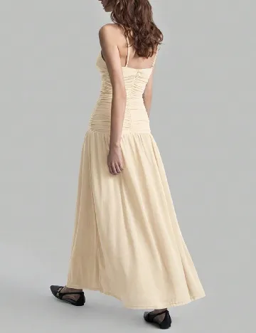 Rochie lunga Ontre, crem