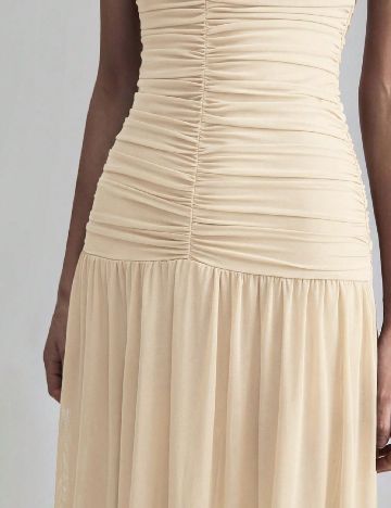 Rochie lunga Ontre, crem