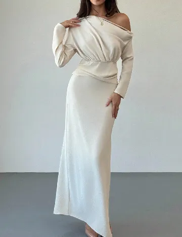 Rochie lunga SHEIN, ecru