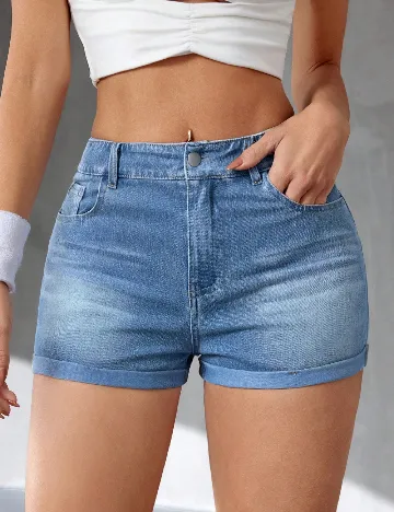 Pantaloni scurti SHEIN, albastru