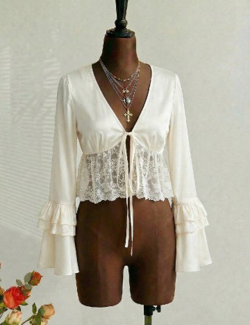 Top SHEIN, ecru