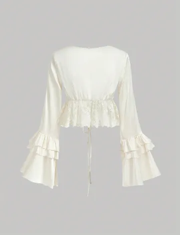 Top SHEIN, ecru