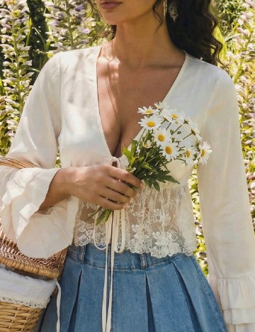 Top SHEIN, ecru