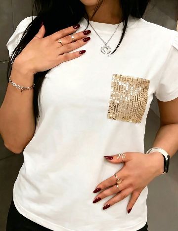 Tricou SHEIN CURVE, alb