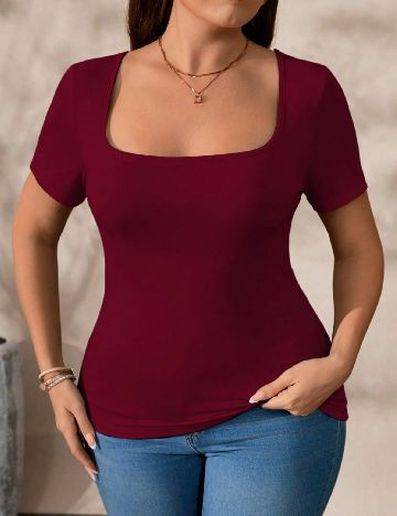 Tricou SHEIN CURVE, rosu