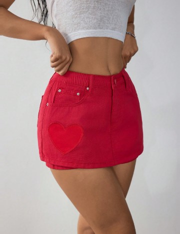 Fusta pantalon SHEIN, rosu