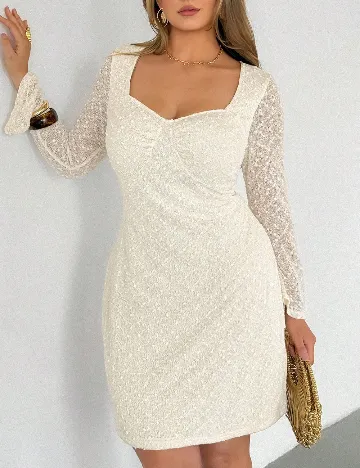 Rochie scurta SHEIN CURVE, crem