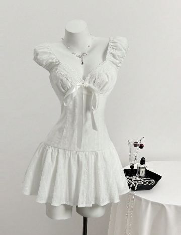 Rochie scurta SHEIN, alb