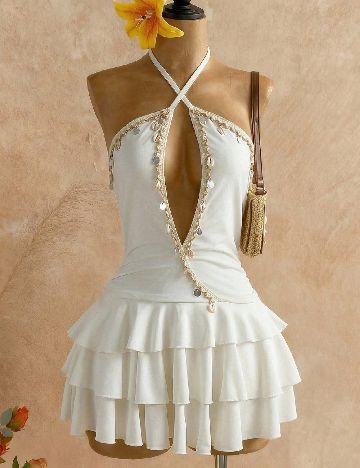 Rochie scurta SHEIN, alb