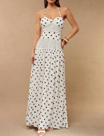 Rochie lunga Silquee, alb