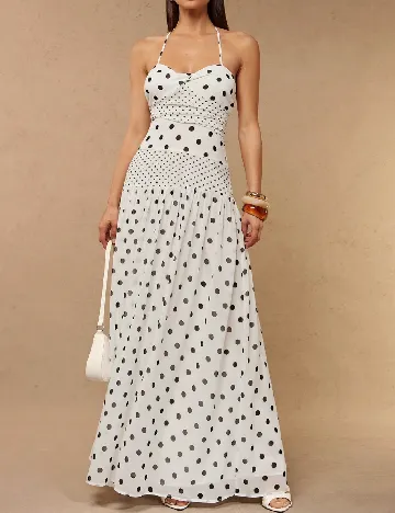 Rochie lunga Silquee, alb
