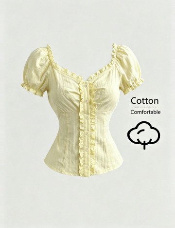 Top SHEIN, galben