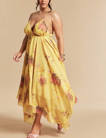 Rochie lunga SHEIN CURVE, galben