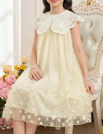 Rochie Shein Kids, galben deschis