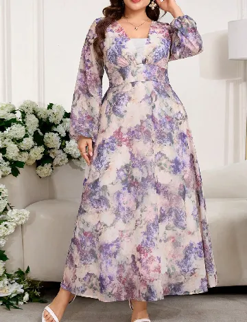 Rochie lunga SHEIN CURVE, mix culori