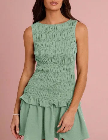 Rochie scurta SHEIN, verde