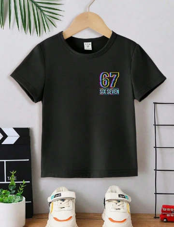 Tricou Shein Kids, negru