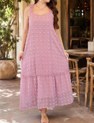 Rochie lunga SHEIN CURVE, roz