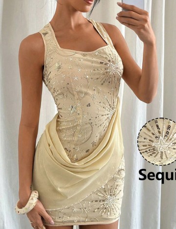 Rochie scurta SHEIN, crem
