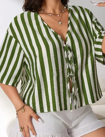 Bluza SHEIN CURVE, verde