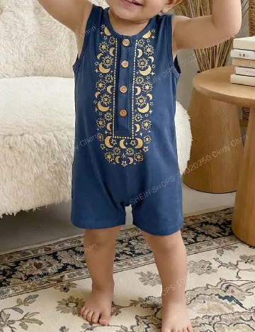 Salopeta Shein Kids, bleumarin