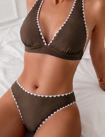 Costum de baie SHEIN, maro