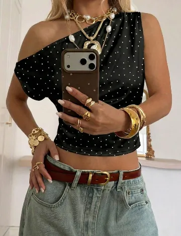 Top SHEIN, negru