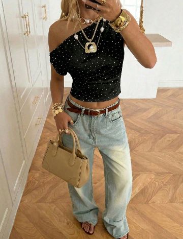 Top SHEIN, negru