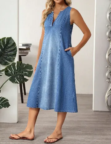 Rochie medie SHEIN, albastru