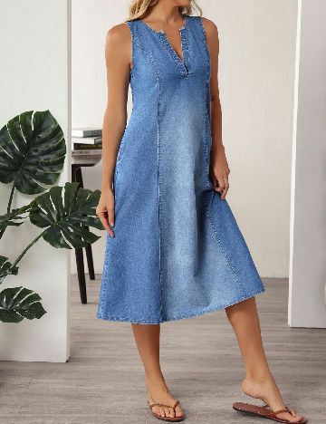 Rochie medie SHEIN, albastru