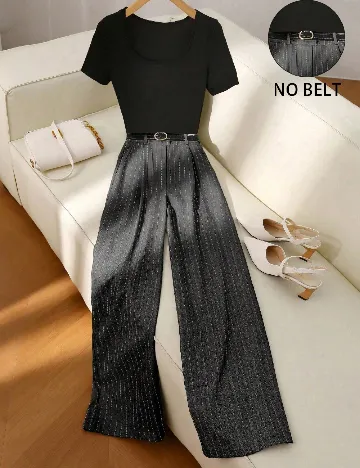 Compleu SHEIN, gri/negru