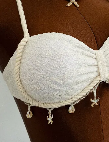Costum de baie SHEIN, ecru