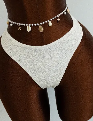 Costum de baie SHEIN, ecru