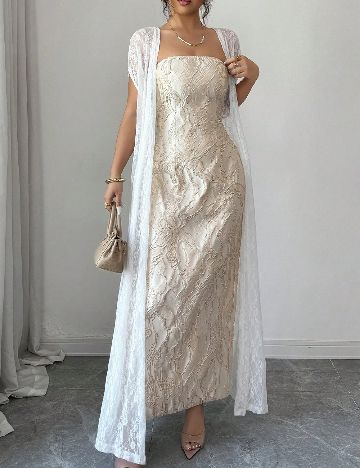 Rochie lunga SHEIN, crem