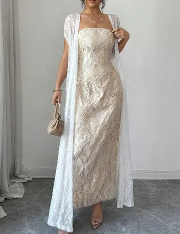 Rochie lunga SHEIN, crem
