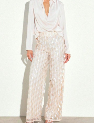Pantaloni KSTM, crem