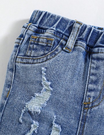 Pantaloni scurti Shein Kids, albastru