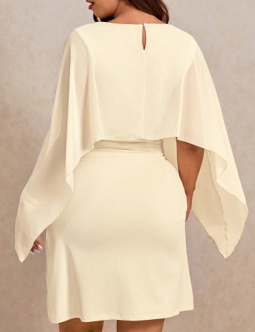 Rochie scurta SHEIN CURVE, galben deschis