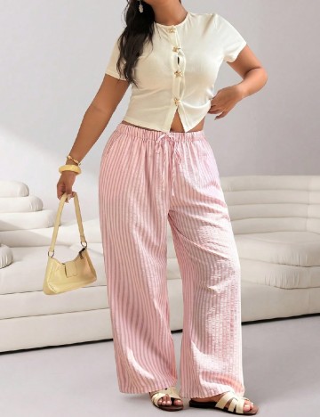 Pantaloni SHEIN CURVE, roz