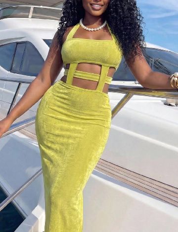 Rochie lunga SHEIN, verde