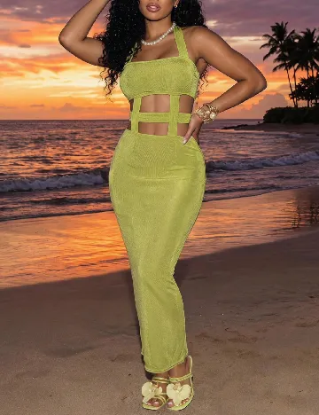 Rochie lunga SHEIN, verde