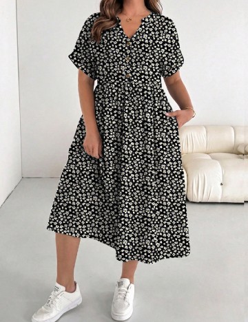 Rochie medie SHEIN CURVE, negru