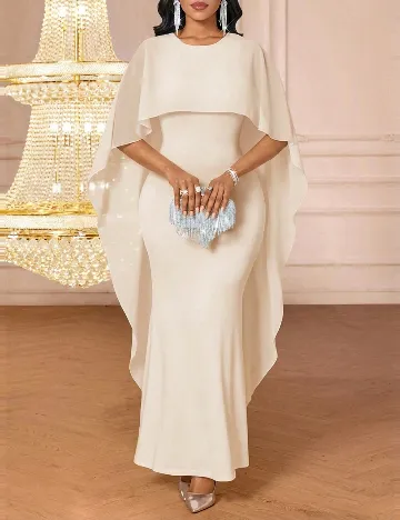 Rochie lunga SHEIN, crem