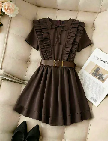 Rochie scurta SHEIN, maro