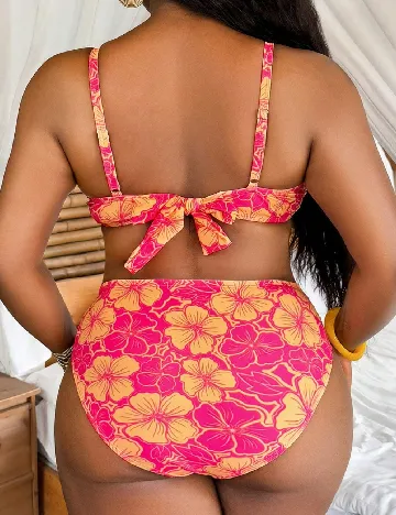 Costum de baie SHEIN CURVE, roz